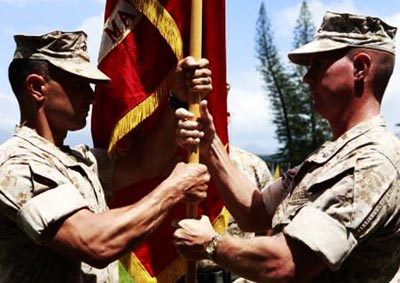 Sleeve Rolls at Change of Command Ceremony